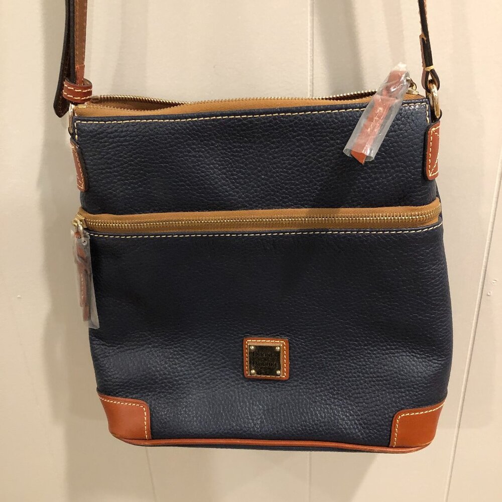 Dooney & Bourke Bag, Shoulder/Crossbody, Navy Pebble Leather